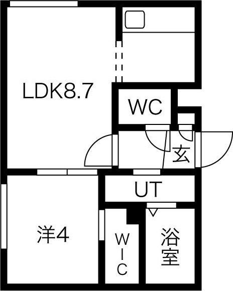 モア南郷(1LDK/3階)の間取り写真