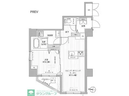 GATE127(1LDK/5階)の間取り写真