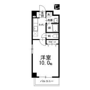 プログレスハイツ塩釜口(1K/3階)の間取り写真