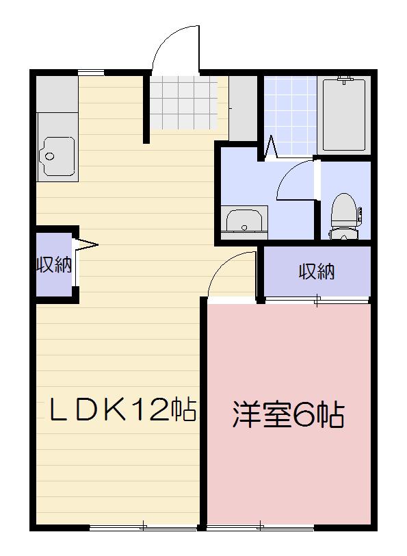 フレグランス・マリーII棟(1LDK/2階)の間取り写真