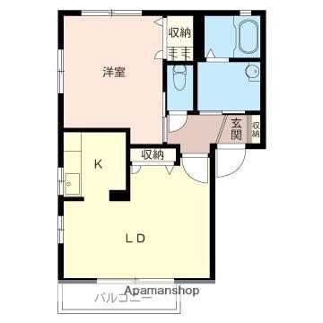 シャーメゾンボヌール(1LDK/2階)の間取り写真