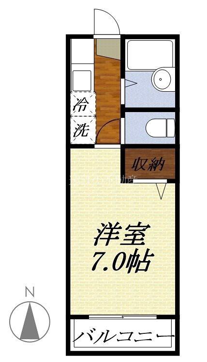 プラテーク天龍(1K/2階)の間取り写真