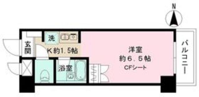 キャンパスコートTK(1K/4階)の間取り写真