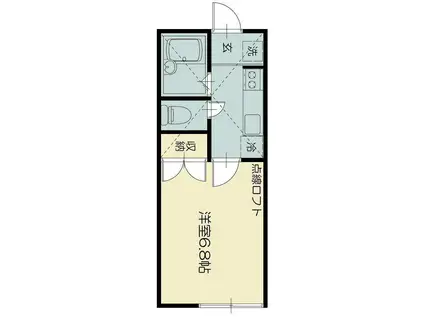 パインヒルズ(1K/2階)の間取り写真