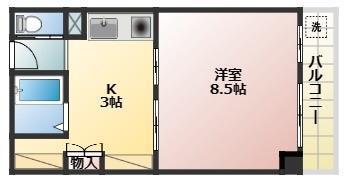 スマイルコート(1K/4階)の間取り写真