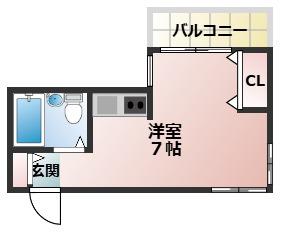 メゾンモナムール(ワンルーム/3階)の間取り写真