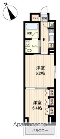 プラティーク清澄白河(1LDK/8階)の間取り写真