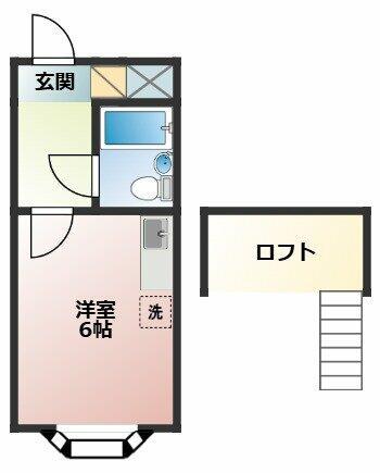 ベルピア・馬橋第8(ワンルーム/2階)の間取り写真