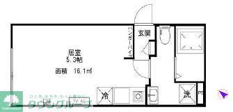 クレサージュ青戸(ワンルーム/2階)の間取り写真