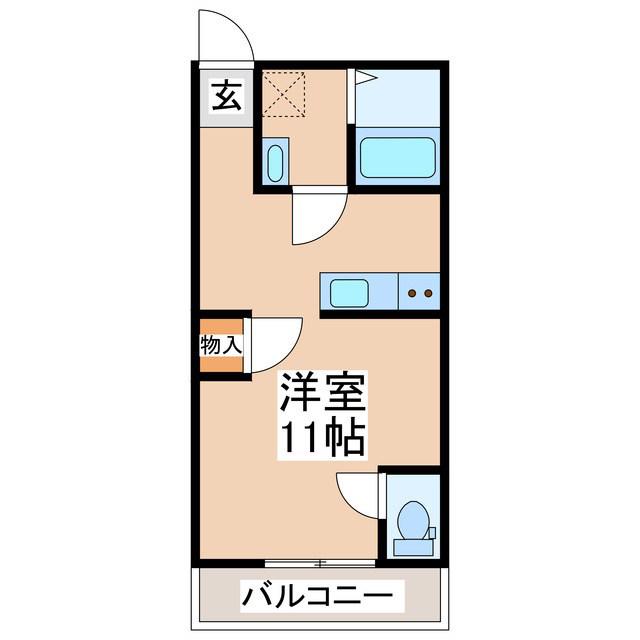 LA TOUR NET.UN(ワンルーム/1階)の間取り写真