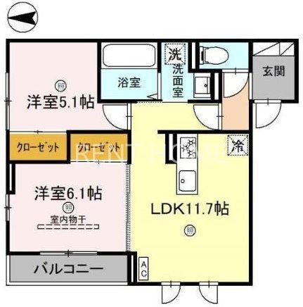 グレイスメゾン永和(2LDK/3階)の間取り写真
