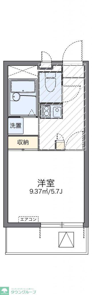 レオパレスシティセントラル(1K/3階)の間取り写真
