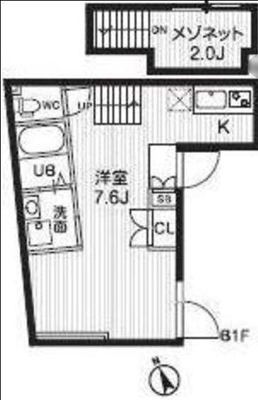 GRAND LIFE(1LDK/B1階)の間取り写真