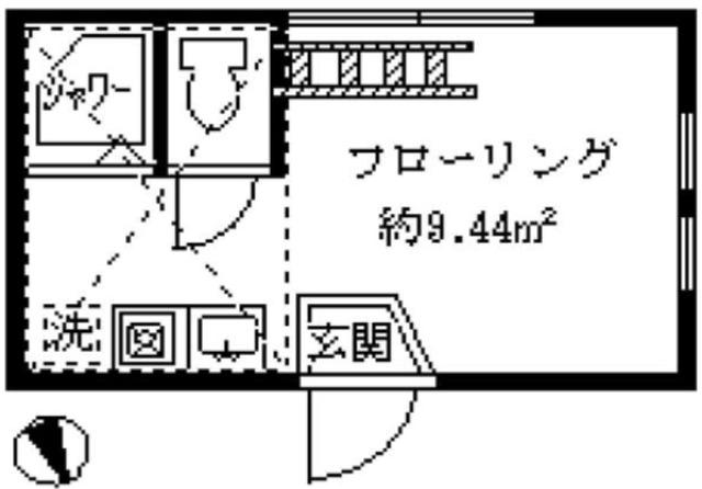 グレースアムール(ワンルーム/2階)の間取り写真