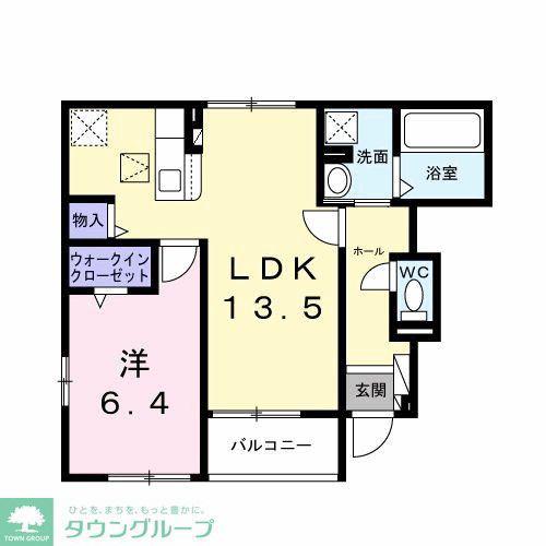 ＪＲ相模線 南橋本駅 徒歩59分 2階建 新築(1LDK/1階)の間取り写真