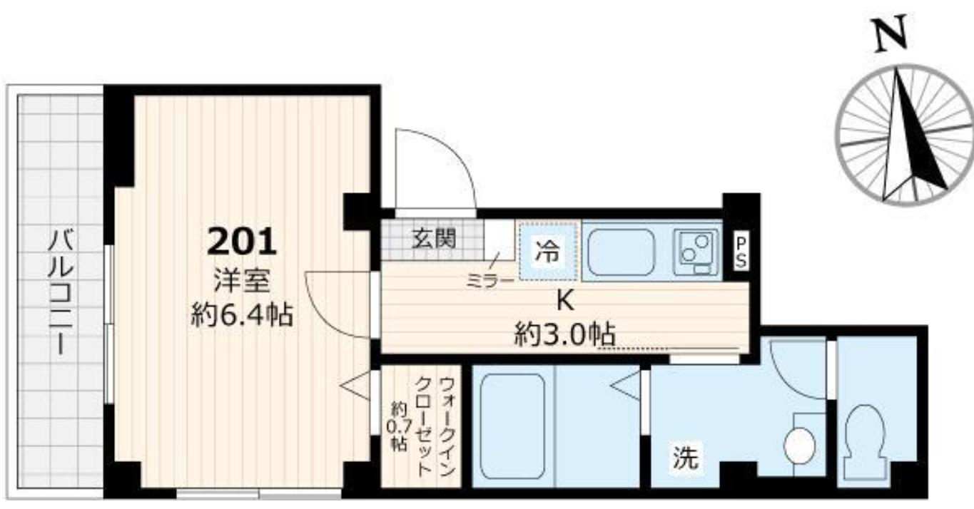 MAISON NOIRE(1K/2階)の間取り写真