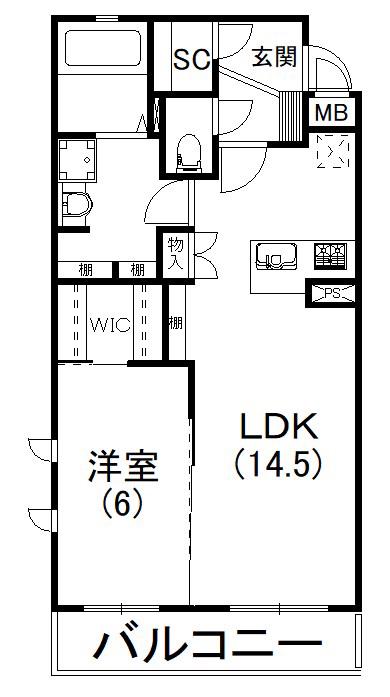 クオーレ ルミノーザ(1LDK/1階)の間取り写真