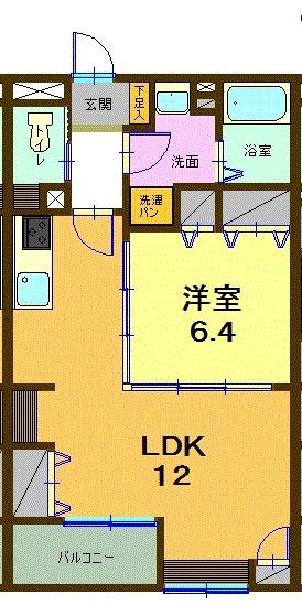 ジュエルモンテ・レーゼII(1LDK/1階)の間取り写真