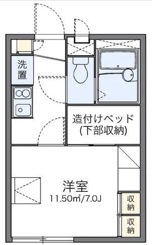 レオパレスサン フィールド(1K/2階)の間取り写真