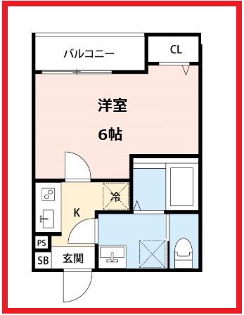 クラスティーネ西尾久(1K/3階)の間取り写真