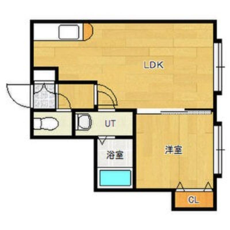 レユシール20(1LDK/2階)の間取り写真