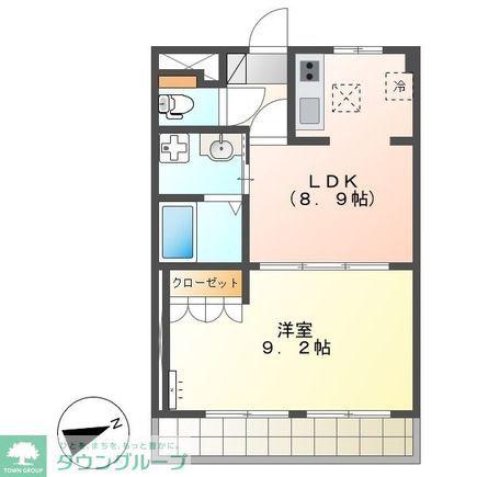 プレイス(1LDK/1階)の間取り写真