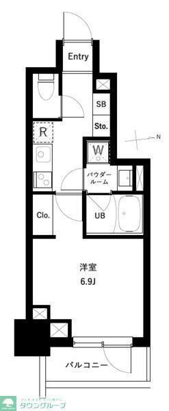 アーバンパーク高井戸(1K/6階)の間取り写真