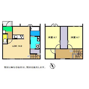 7.ZEBLAND南国(2LDK/1階)の間取り写真