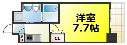 LIVIAZ NAMBA SOL(1K/3階)の間取り写真