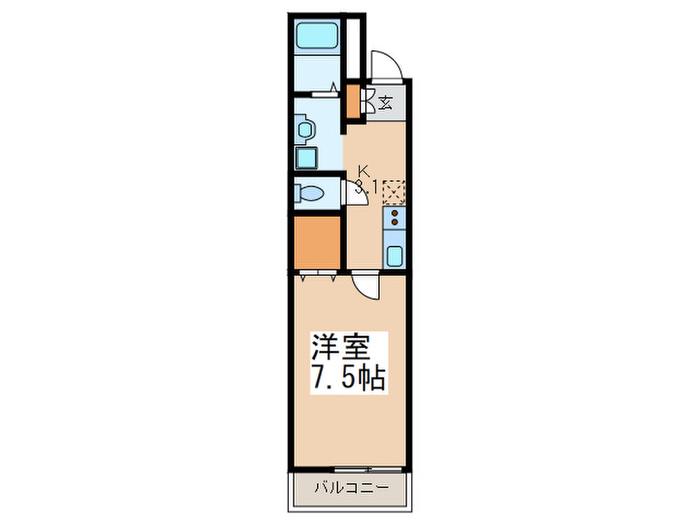 フォーラム八幡山(1K/1階)の間取り写真
