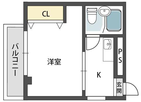 プレアール豊崎(1K/5階)の間取り写真