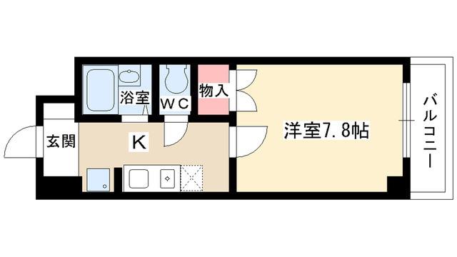 サンアペックス新守山(1K/1階)の間取り写真