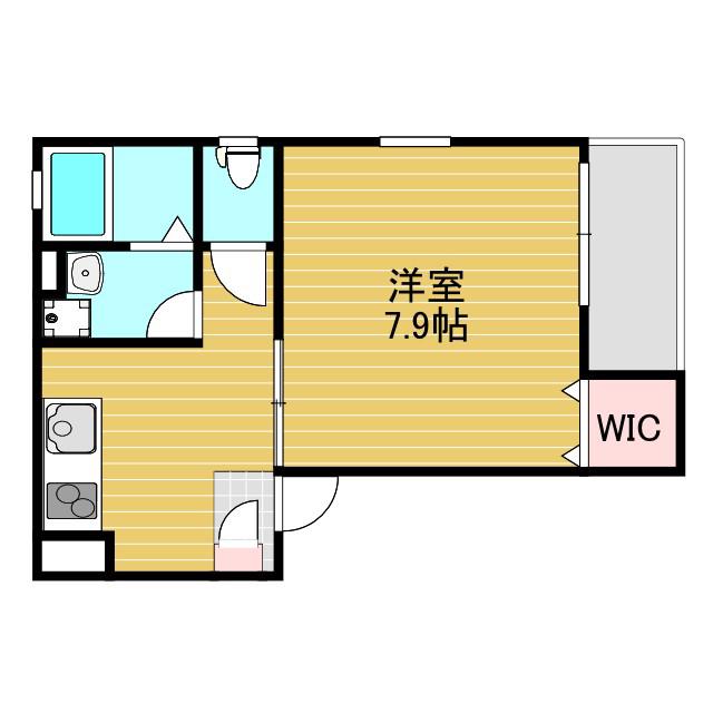 KTIレジデンス西中島II(1K/2階)の間取り写真