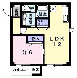 マダムハウス(1LDK/1階)の間取り写真