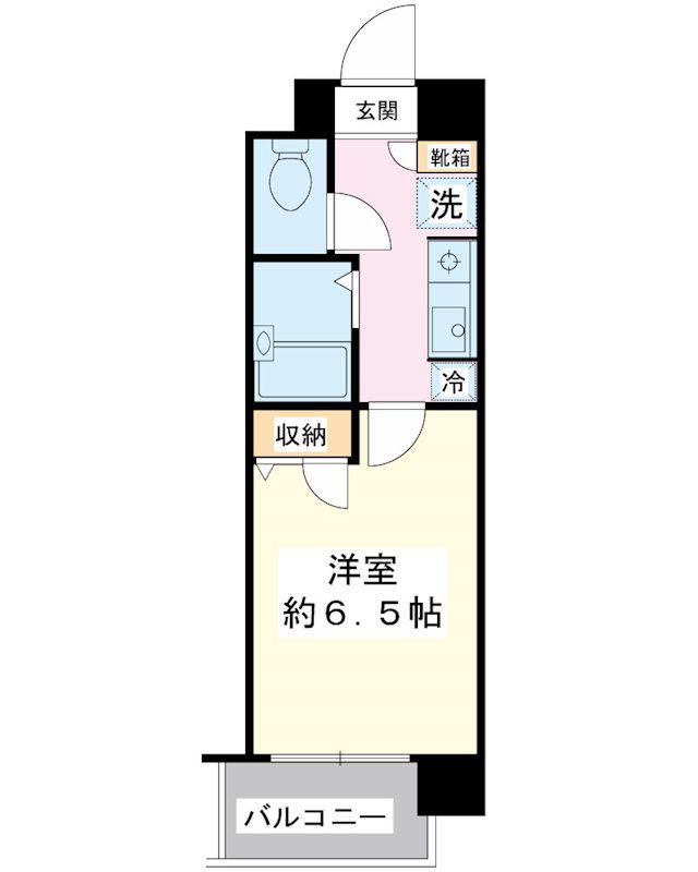 ベンド西千葉(1K/2階)の間取り写真