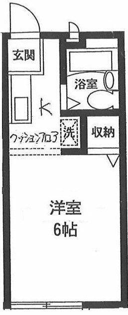 メゾンSR(1K/1階)の間取り写真