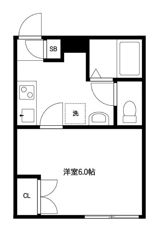 早稲田鶴巻町IMAハウス(1K/2階)の間取り写真
