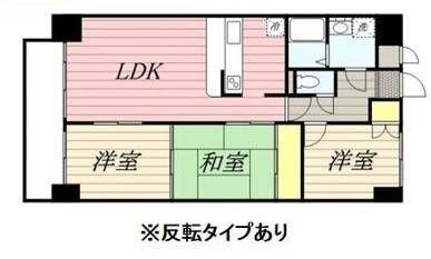 近鉄名古屋線 戸田駅(愛知) 徒歩8分 14階建 築32年(3LDK/5階)の間取り写真