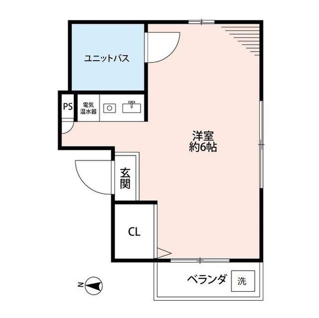 メゾンパルク(ワンルーム/2階)の間取り写真