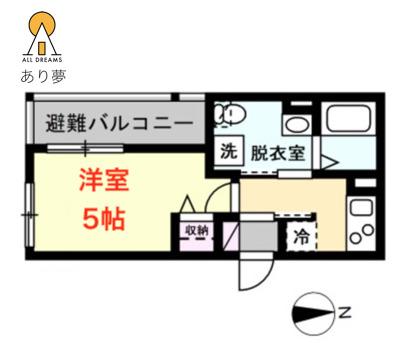 RICK鶴見(1K/2階)の間取り写真