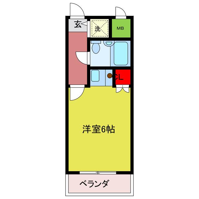 坂戸ダイカンプラザシティⅠ(ワンルーム/3階)の間取り写真