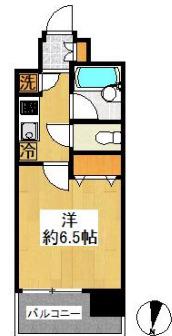 パレステュディオ田町(1K/8階)の間取り写真