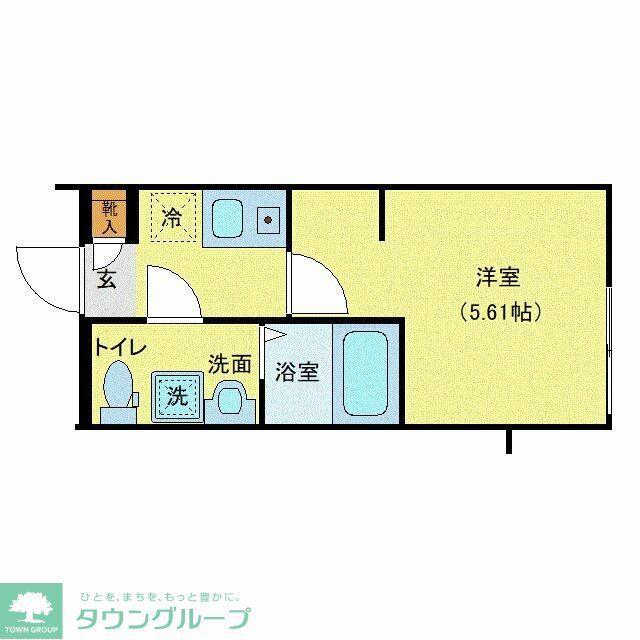 URBAN LUXE(1K/2階)の間取り写真
