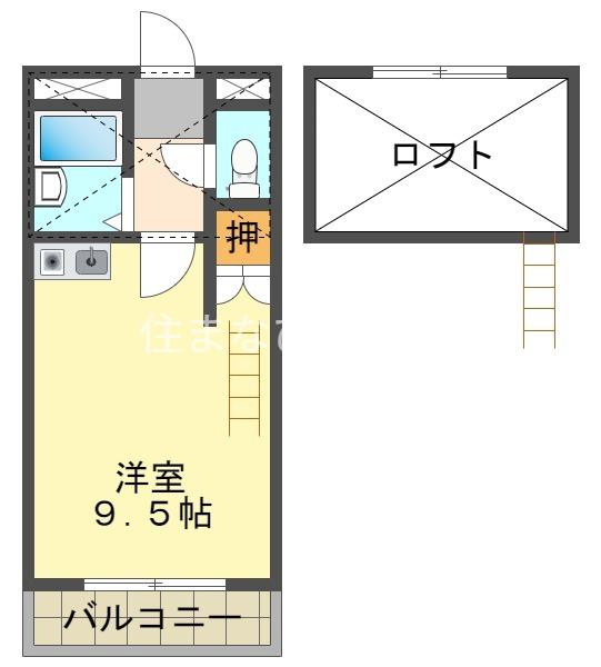 コーポイーストA(1K/1階)の間取り写真