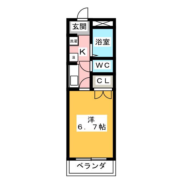 スターハイツ ONE(1K/4階)の間取り写真