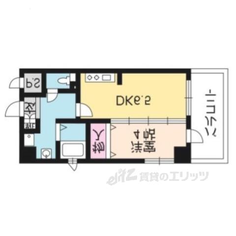 ベルエトフYⅡ(1DK/2階)の間取り写真