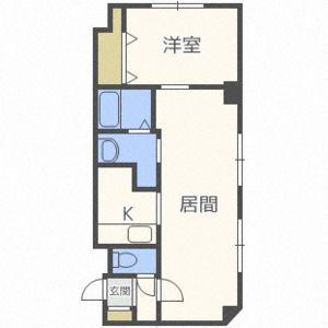 パークヒルズ山鼻(1LDK/7階)の間取り写真