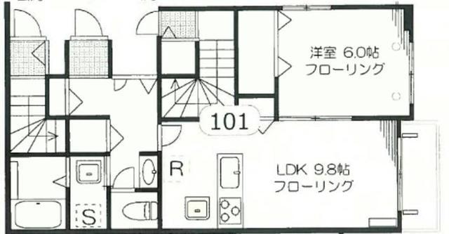 MILD LIEBE(1LDK/1階)の間取り写真