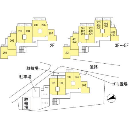 フェニックス厚木(ワンルーム/2階)の間取り写真