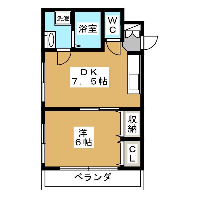 荻窪サイト(1DK/3階)の間取り写真